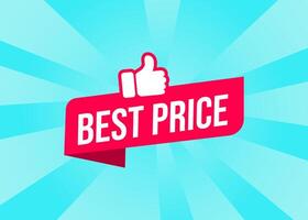 Simple and clean best price label design vector