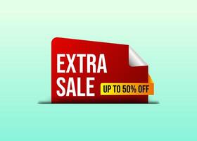 Extra sale pop out from below vector