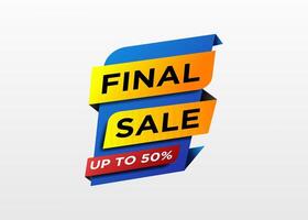 Label design related to final sale vector