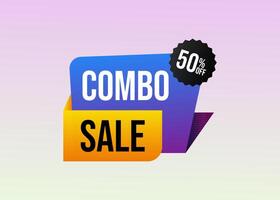 Combo sale label graphic design template vector