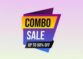 Stylist Combo Style label design related to promotion or marketing vector