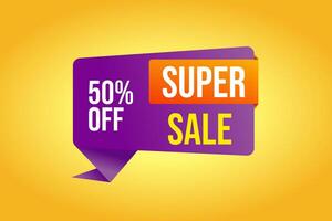 Label design related to super sale vector