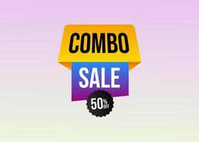 Combo sale label design, modern style vector