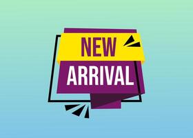 Simple and clean new arrival label design vector