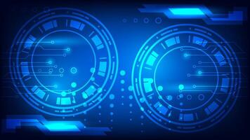 HUD Abstract Tech Background Futuristic Circuit Board Design Abstract mesh line, Blue Abstract Tech Circuit Board Advanced Tech Illustration vector