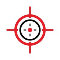 Target shot red center symbol vector
