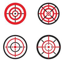 Target icon illustration set bundle shot vector