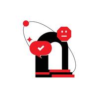 Chat theme animation basic material icon design. vector