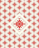 Indonesian cultural ornament pattern design with a combination of orange and cream. vector