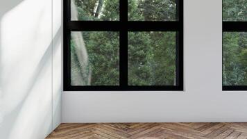 render empty interior room space shadow wall background mock up architecture sunlight. photo