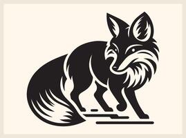 Iconic Fox Silhouette in a Hunting Pose vector