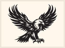 Symbolic Eagle Silhouette Representing Strength vector