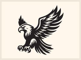 High Quality Eagle Silhouette for Digital Artwork vector