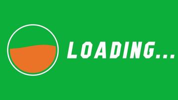 Loading animation with 2 models with a circle model filled with liquid and numbers video