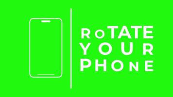 Rotate your phone animation with white font and white cellphone object video