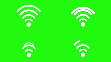 wifi animation with 4 animated models with green screen video