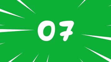 countdown from number 10 with animation of sharp lines around the number video