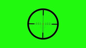 black weapon scope with vibrating animation and green screen video
