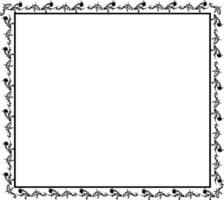 Floral Rectangle vintage Frame vector