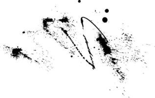Grunge Hand Drawn Ink Blots and Drops Pattern vector
