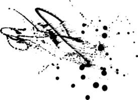 Grunge Hand Drawn Ink Blots and Drops Pattern vector