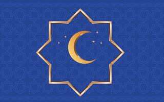Ramadan kareem greeting card with crescent and stars vector