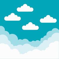 Clouds and sky background with blue sky and white clouds vector