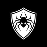 Spider angry in shield vector