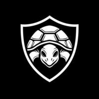 Turtle angry in shield vector