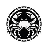 Crab aztec logo concept vector