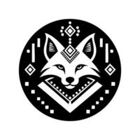Fox aztec logo concept vector