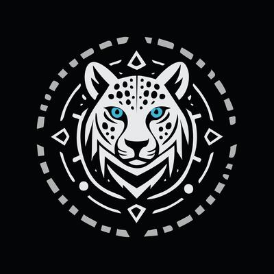 Leopard aztec logo concept