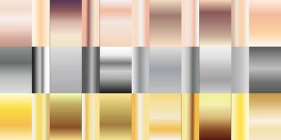 A set of metallic stripes vector