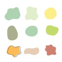 Pastel Abstract blob Shapes Set vector