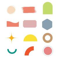 Geometric Shapes Design Elements vector