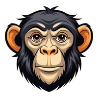 Chimpanzee Head Available on EPS File vector