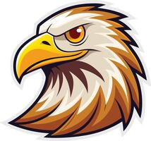 Majestic Eagle Head with Strong Beak Available on EPS File vector