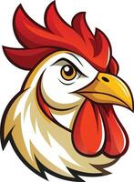 Charming Chicken Head Design Available on EPS File vector