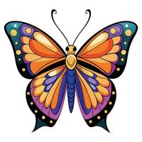 Colorful Butterfly with Elegant Wing Details Available on EPS File vector