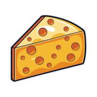 Delicious Cheese Wedge Available on EPS File vector