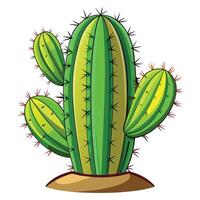 Cactus in Desert Landscape Available on EPS File vector