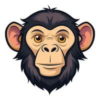 Chimpanzee Head Art Available on EPS File vector