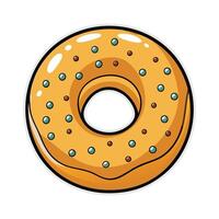 Freshly Baked Bagel with Crispy Crust Available on EPS File vector