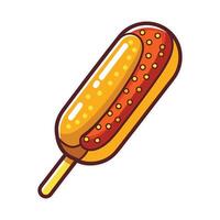 Crispy Corndog with Stick Available on EPS File vector