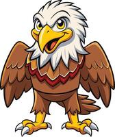 Eagle with Bold Features and Fierce Expression Available on EPS File vector