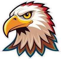 Bold Eagle Head with Intense Gaze Available on EPS File vector