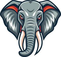 Artistic Elephant Head Creation Available on EPS File vector