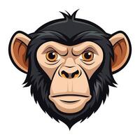 Chimpanzee Head Design Available on EPS File vector