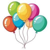 Cluster of Balloons with Glossy Finish Available on EPS File vector