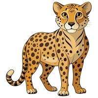 Graceful Cheetah Illustration Available on EPS File vector